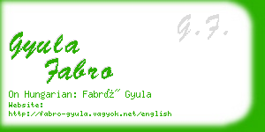 gyula fabro business card